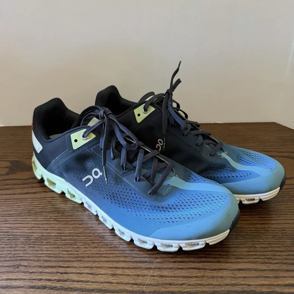On Running Shoes Men's Blue Mesh CloudTec Road Sneakers 35.99034 Size 11.5